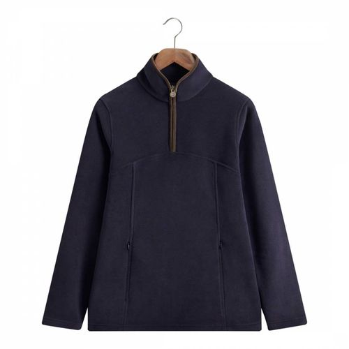 Women's Navy Quarter Zip Fleece - Bernard Weatherill - Modalova