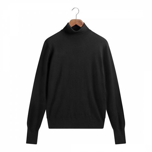 Black Roll Neck Merino Wool Jumper - Kilgour Savile Row - Modalova