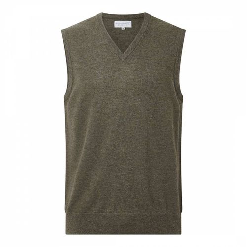 Khaki Classic Vest Top Wool Cashmere Jumper - Bernard Weatherill - Modalova