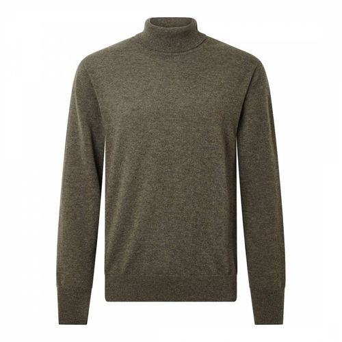 Khaki Classic Roll Neck Wool Cashmere Jumper - Bernard Weatherill - Modalova