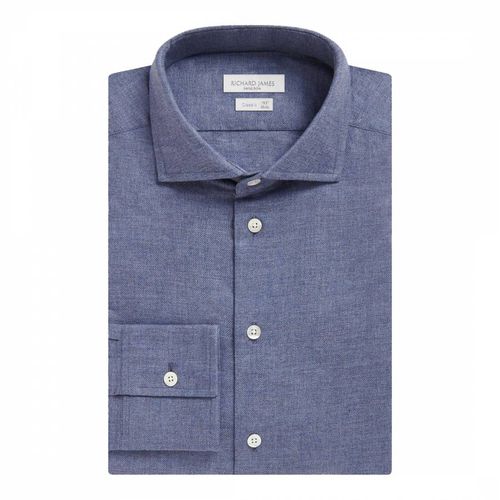 Blue Classic Fit Cotton Shirt - Richard James Savile Row - Modalova