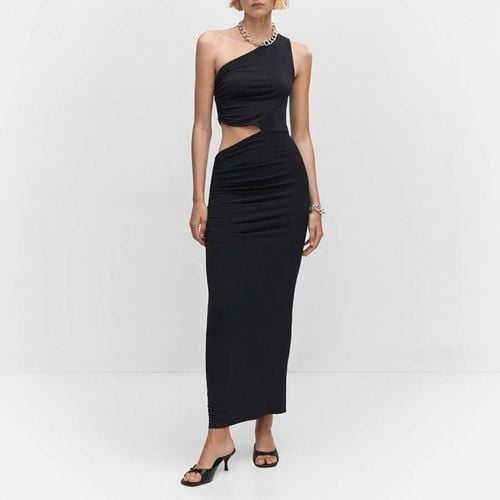 Black Asymmetric Cutout Maxi Dress - Mango - Modalova