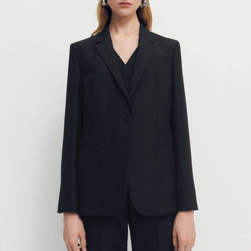 Black Wool Blend Blazer - Mango - Modalova