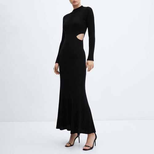 Ribbed Knit Cut Out Maxi Dress - Mango - Modalova