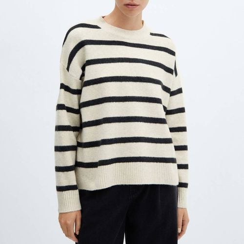 Cream Printed Relaxed Jumper - Mango - Modalova