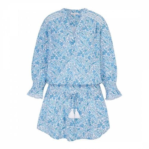 Blue & White Camps Bay Beach Smocked Kaftan - Heidi Klein - Modalova