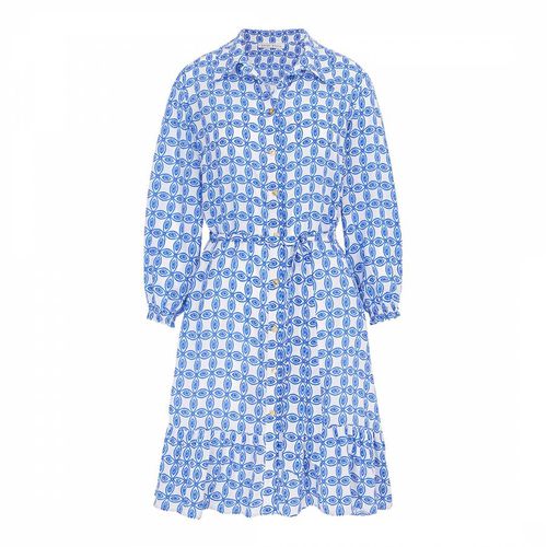 Blue & White Mahoe Bay Mini Ruffle Shirt Dress - Heidi Klein - Modalova