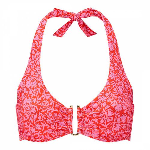 Red & Pink Limpopo U-Bar Halterneck Top - Heidi Klein - Modalova