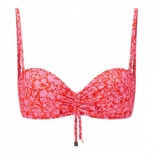 Red & Pink Limpopo Ruched Bandeau Top - Heidi Klein - Modalova