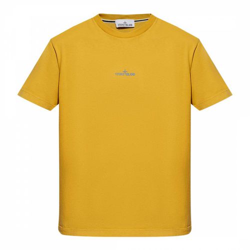 Yellow Printed Cotton T-Shirt - Stone Island - Modalova