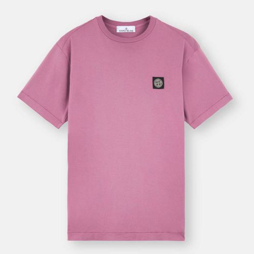 Pink Embroidered Cotton T-Shirt - Stone Island - Modalova