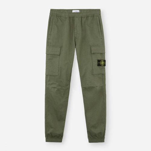 Khaki Wool Blend Cargo Trousers - Stone Island - Modalova