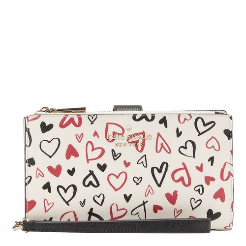 Parchment Multi Staci Scribble Hearts Printed Boxed Phone Wallet Wristlet - Kate Spade - Modalova