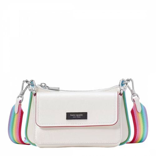 Multi Double Up Rainbow Trim Saffiano Leather Double -Up Crossbody - Kate Spade - Modalova