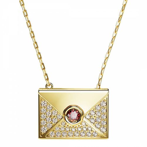 Gold Red Letra Pendant Necklace - SWAROVSKI - Modalova