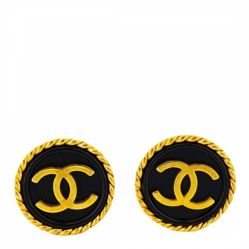 Gold Coco Mark Earrings - AB - Pre-Loved Chanel - Modalova