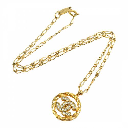 Gold Coco Mark Necklace - AB - Pre-Loved Chanel - Modalova