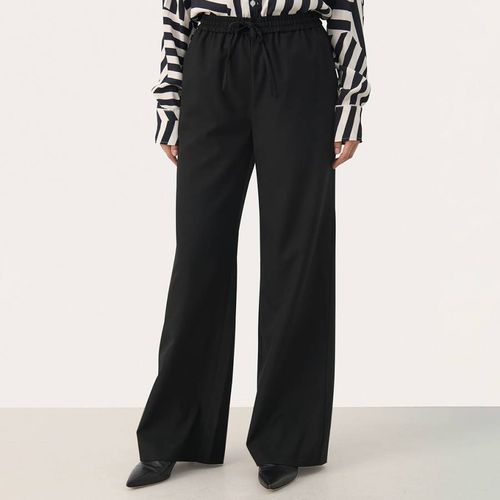 Black Wide Leg Relaxed Trousers - Part Two - Modalova