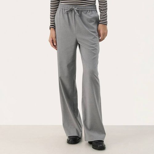 Grey Marl Wide Leg Relaxed Trousers - Part Two - Modalova