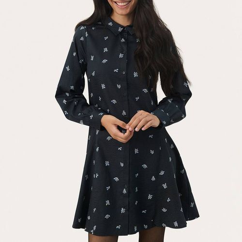 Navy Printed Shirt Dress - Part Two - Modalova