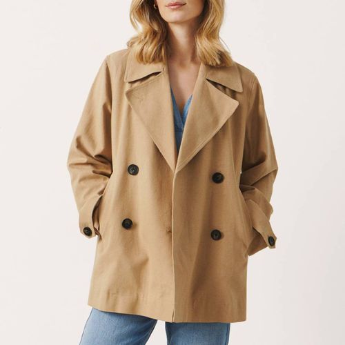 Camel Linen Blend Trench Coat - Part Two - Modalova