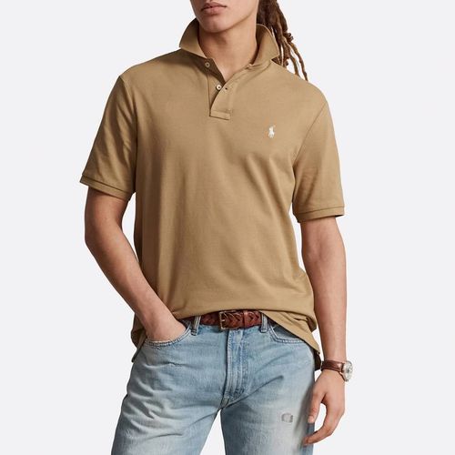 Camel Custom Slim Fit Cotton Polo Shirt - Polo Ralph Lauren - Modalova