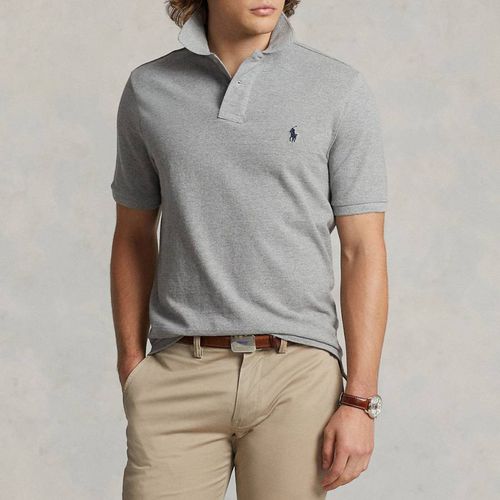 Grey Custom Slim Mesh Polo Shirt - Polo Ralph Lauren - Modalova