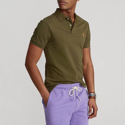 Khaki Custom Slim Mesh Polo Shirt - Polo Ralph Lauren - Modalova