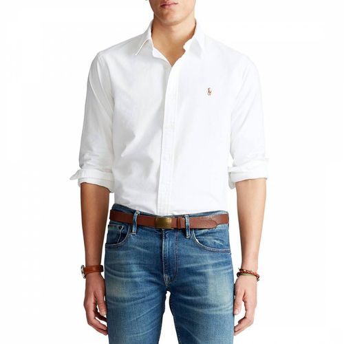 White Custom Fit Oxford Shirt - Polo Ralph Lauren - Modalova