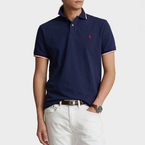 Navy Custom Slim Fit Polo Shirt - Polo Ralph Lauren - Modalova