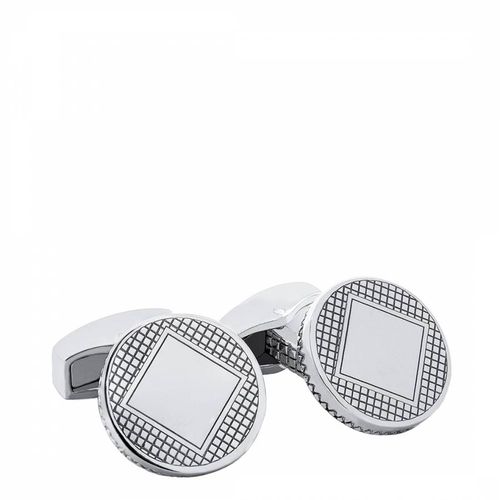 Classic Round Cufflinks with Diamond Pattern - Tateossian - Modalova