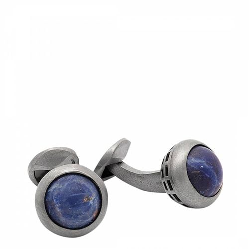 Revolve Silver Cufflinks with Lapis - Tateossian - Modalova