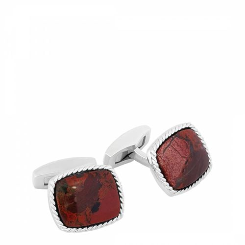 Cable Jasper Cufflinks With Noreena In Rhodium (Limited Edition) - Tateossian - Modalova