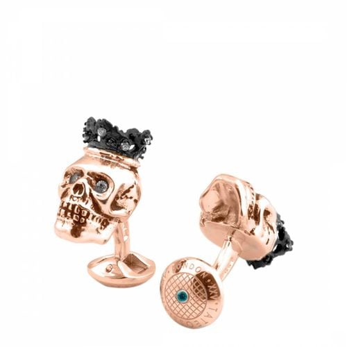 King Skull Cufflinks in Rose Gold - Tateossian - Modalova