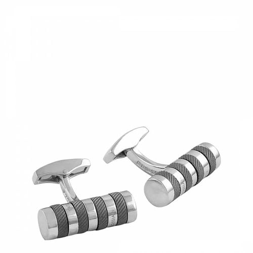 Cylindrical Rotation Cufflinks- Rhodium & Black Rhodium - Tateossian - Modalova