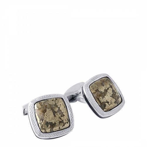 Apache Gold Square Silver Cufflinks - Tateossian - Modalova