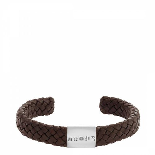 Bangle Intrecciato in Braided Leather - Tateossian - Modalova