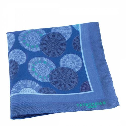 Big Ben Pocket Square in Blue - Tateossian - Modalova