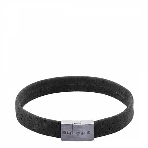 Oporto Slide Bracelet with Cork & Rhodium Plated Silver Clasp - Tateossian - Modalova