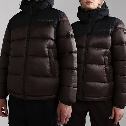 Brown Hornelen Puffer Jacket - Napapijri - Modalova