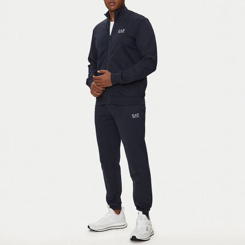 Navy Cotton Track Suit - EA7 Emporio Armani - Modalova