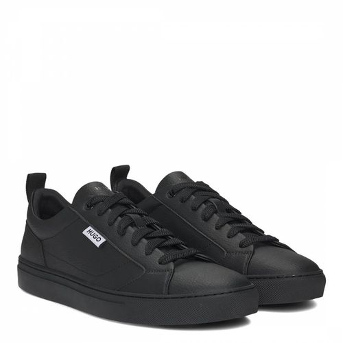 Black Lace Up Leather Trainers - HUGO - Modalova