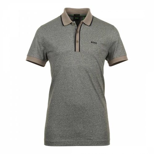 Grey Logo Cotton Polo Shirt - BOSS - Modalova