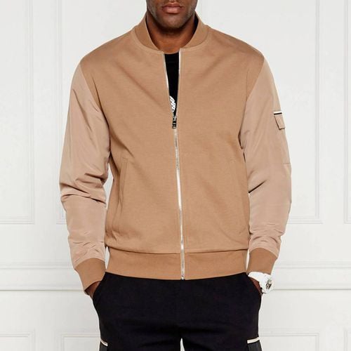 Camel Zip Bomber Jacket - BOSS - Modalova