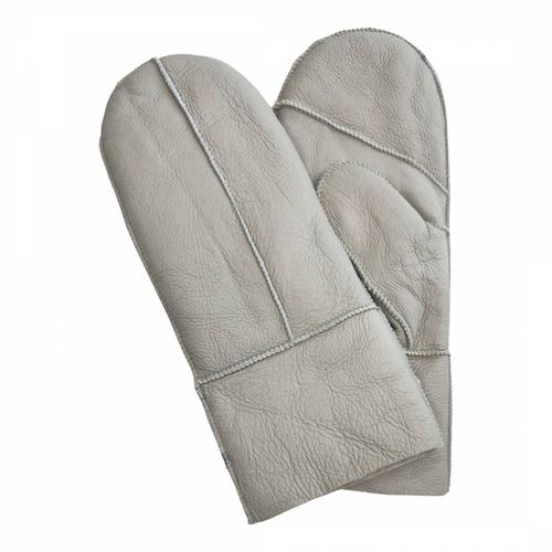 Grey Shearling Mittens - Shearling Boutique - Modalova