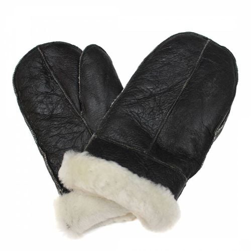 Handmade new real Leather sheepskin unisex sheepskin shearling mittens mitts gloves thick warm - Shearling Boutique - Modalova