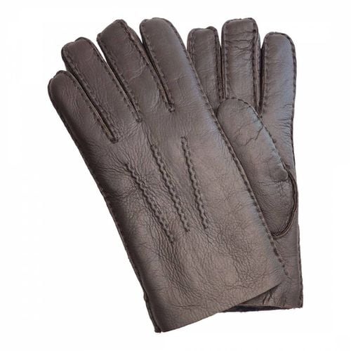 Mens Luxury Shearling Leather Gloves - Shearling Boutique - Modalova