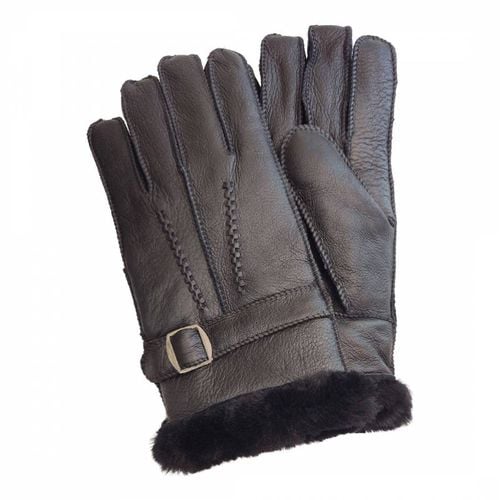 Mens Luxury Shearling Leather Gloves - Shearling Boutique - Modalova