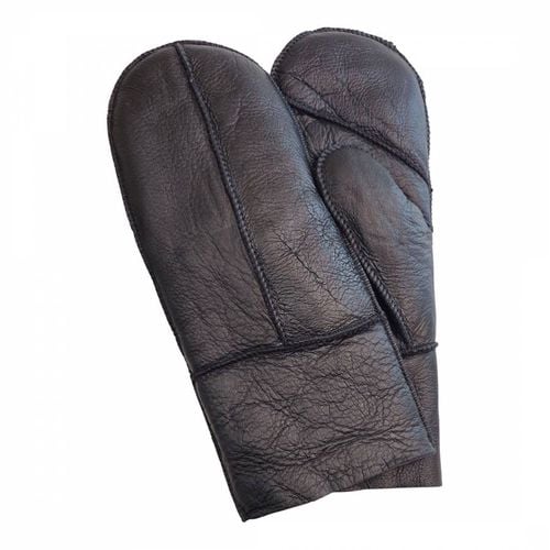 Black Shearling Mittens - Shearling Boutique - Modalova