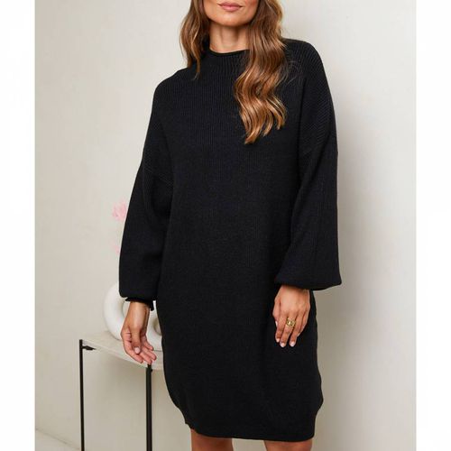 Cashmere Blend Funnel Neck Dress - SOFT CASHMERE - Modalova